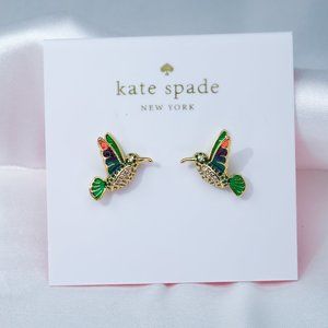 Kate Spade Dazzling Daisy Hummingbird Studs Earrings (12K Gold-Plated) (NWT)